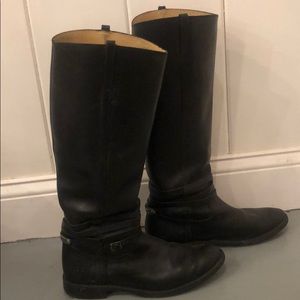 Frye black knee high boots size 8.5